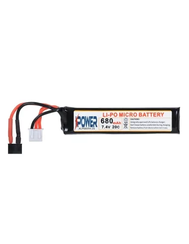 BATTERIE LIPO 7.4 V 680 MAH MINI DEANS AEP - IPOWER