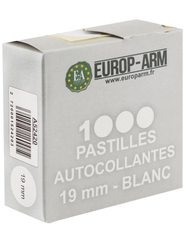 PASTILLES AUTOCOLLANTES BLANCHE DIAM. 15