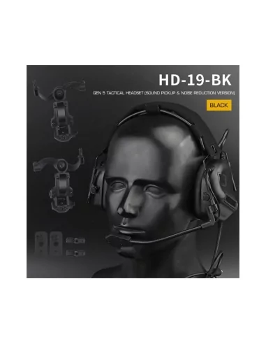 CASQUE AUDIO GEN5 NOIR - WOSPORT