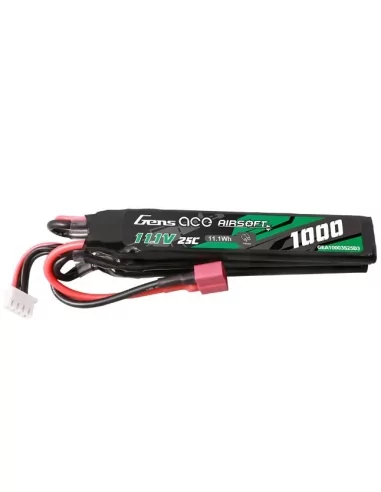 BATTERIE 11.1V 1000 MAH DEANS TRIPLE STICK 25C - GENS ACE