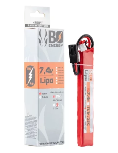 BATTERIE LIPO 7.4 V 1300MAH STICK - BO MANUFACTURE