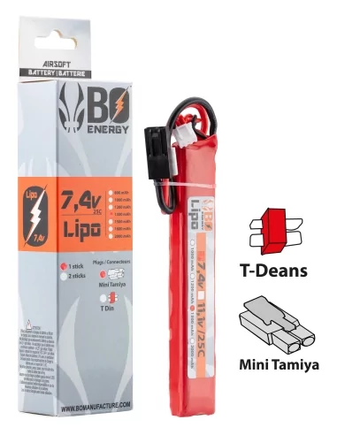 BATTERIE LIPO 7.4 V 1300 MAH STICK DEANS - BO MANUFACTURE