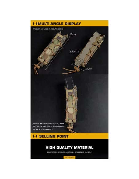 POCHE TIGER SMG SIMPLE LONG 9MM NOIR - WOSPORT