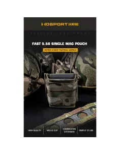 POCHE FAST M4 SIMPLE SHORT 5.56MM TAN - WOSPORT 2