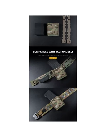 POCHE FAST M4 SIMPLE SHORT 5.56MM MULTICAM BLACK - WOSPORT