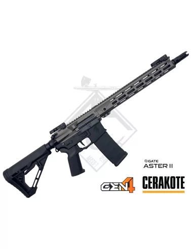 CUSTOM M4 LT-42 GEN4 ASTER II 13" MLOK CERAKOTE GREY - AAC CUSTOM