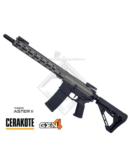 CUSTOM M4 LT-42 GEN4 ASTER II 13" MLOK CERAKOTE GREY - AAC CUSTOM