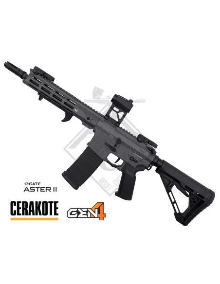 CUSTOM M4 LT-42 GEN4 ASTER II 10" MLOK CERAKOTE GREY TOPOGRAPHIE - AAC CUSTOM