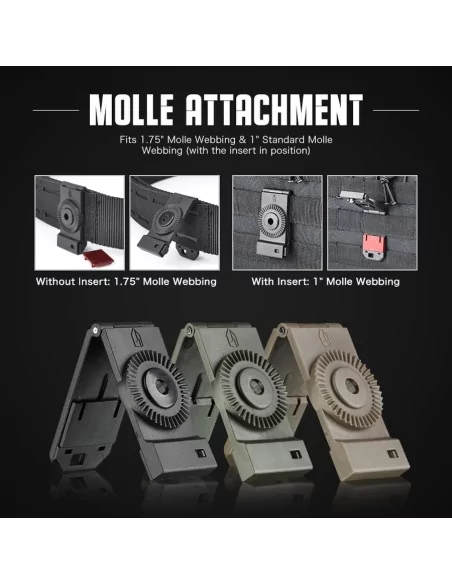 ADAPTATEUR MOLLE SLIM NOIR - AMOMAX