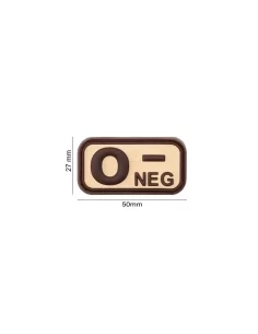 PATCH PVC O NEG TAN - JTG