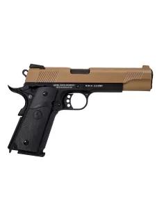COLT 1911 PORTED GAZ NOIR / TAN - CYBERGUN