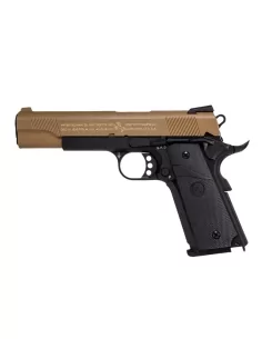 COLT 1911 PORTED GAZ NOIR / TAN - CYBERGUN 2