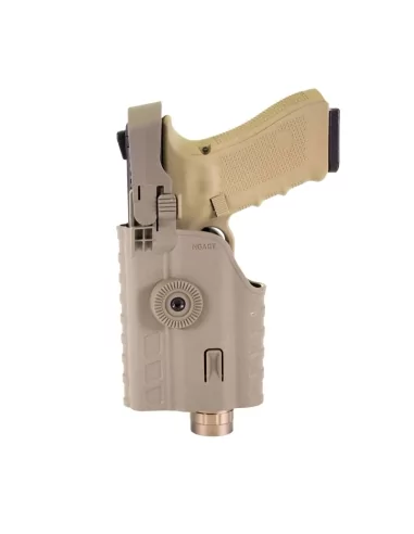 HOLSTER GLOCK 17 LAMPE X300 TAN - NUPROL