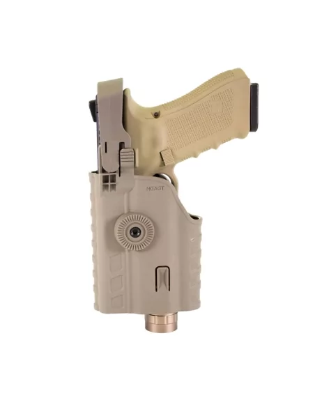 HOLSTER GLOCK 17 LAMPE X300 TAN - NUPROL