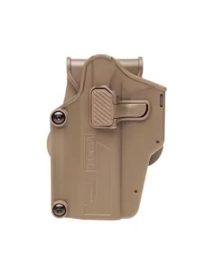 HOLSTER RIGIDE UNIVERSEL GAUCHER TAN - AMOMAX