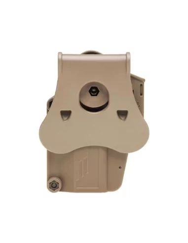 HOLSTER RIGIDE UNIVERSEL GAUCHER TAN - AMOMAX