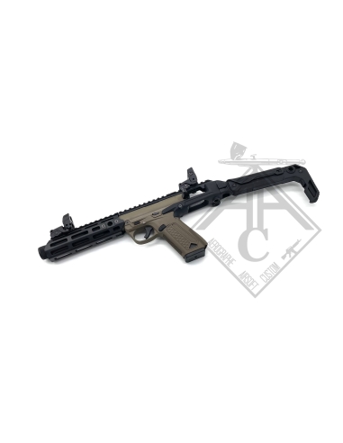 AAP-01 SMG CUSTOM GAZ NOIR / TAN - ACTION ARMY