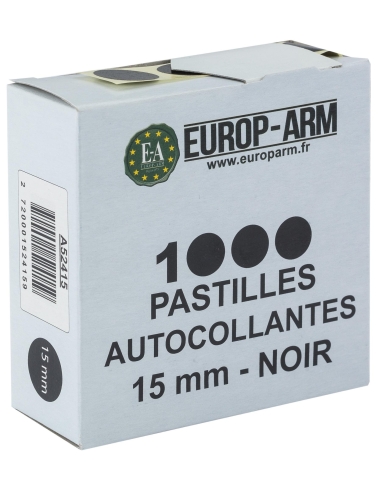 PASTILLES AUTOCOLLANTES NOIRES DIAM. 15